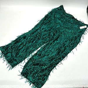 Anthropologie Maeve Pants NWT 16 women’s Plus fringe sequin